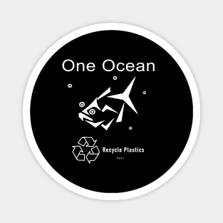 One Ocean Recycle Plastics Magnet